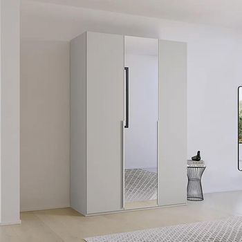 Purisma Silk Grey 151cm 3 Door Mirror Wardrobe