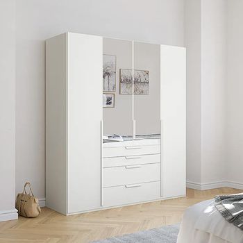 Purisma Alpine White 201cm 4 Door Combi Wardrobe