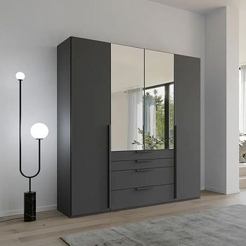 Purisma Graphite 201cm 4 Door Combi Wardrobe