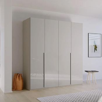 Purisma Silk Grey Glass 201cm 4 Door Wardrobe
