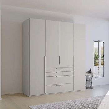 Purisma Silk Grey 201cm 4 Door 4 Drawer Wardrobe