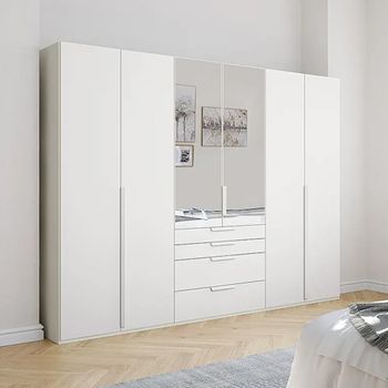 Purisma Alpine White 301cm 6 Door Combi Wardrobe