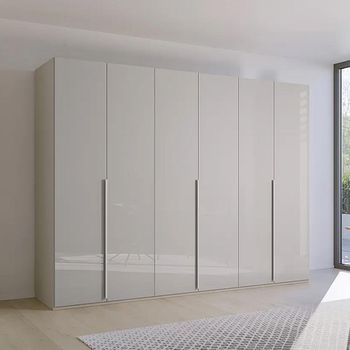 Purisma Silk Grey Glass 301cm 6 Door Wardrobe
