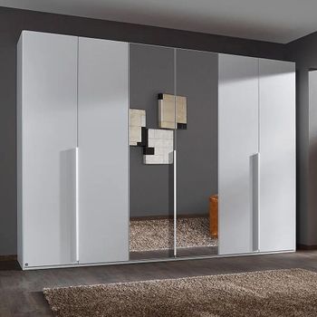 Purisma Alpine White 301cm 6 Door Mirror Wardrobe