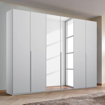 Purisma Silk Grey 301cm 6 Door Mirror Wardrobe