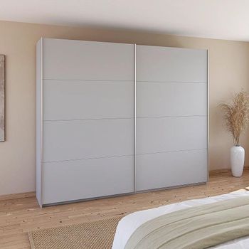 Quadra Silk Grey 271cm 2 Door Sliding Wardrobe