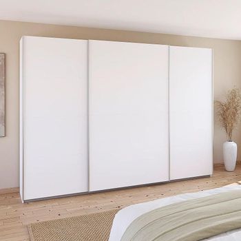 Quadra Alpine White 315cm 3 Door Sliding Wardrobe