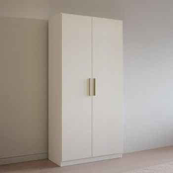 Skandi Alpine White 91cm 2 Door Wardrobe