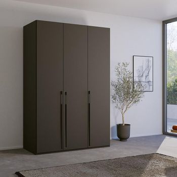 Skat Pure Graphite 151cm 3 Door Wardrobe