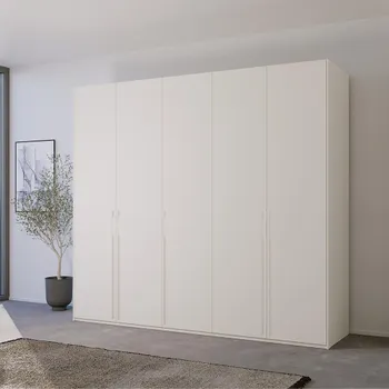 Skat Pure Alpine White 251cm 5 Door Wardrobe
