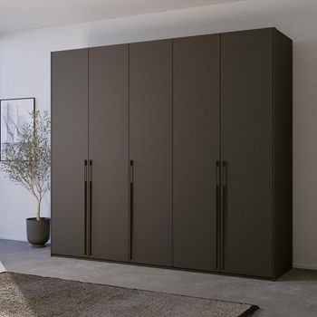 Skat Pure Graphite 251cm 5 Door Wardrobe