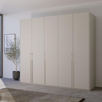Skat Pure Silk Grey 251cm 5 Door Wardrobe