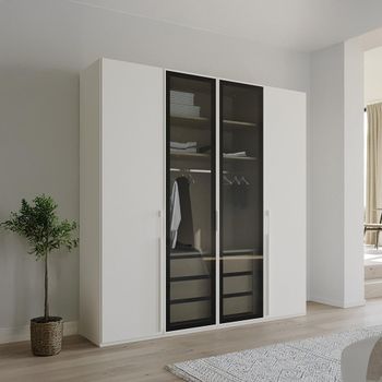 Skat Shine Alpine White 201cm 4 Door Wardrobe