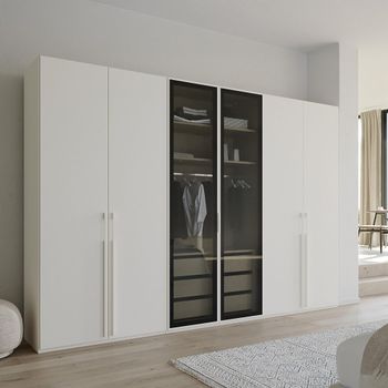 Skat Shine Alpine White 301cm 6 Door Wardrobe