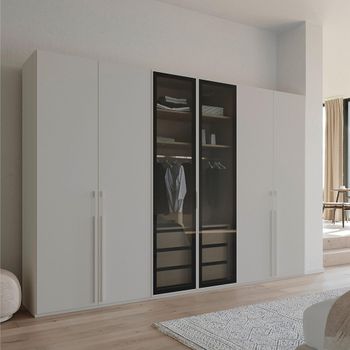 Skat Shine Silk Grey 301cm 6 Door Wardrobe
