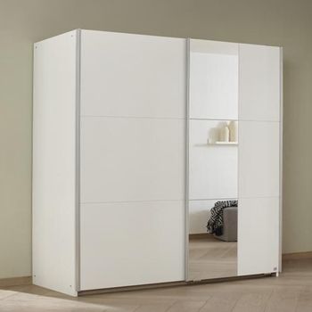 Slide Alpine White 175cm 2 Door Mirror Sliding Wardrobe