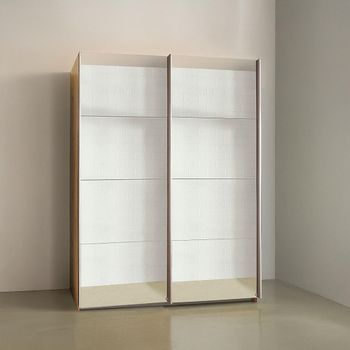 Subito Mirrored Artisan Oak 136cm 2 Door Sliding Wardrobe