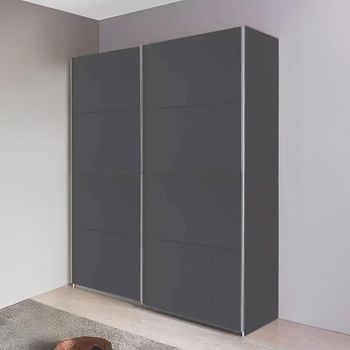Subito Metallic Dark Grey 136cm 2 Door Sliding Wardrobe