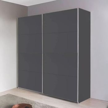 Subito Metallic Dark Grey 181cm 2 Door Sliding Wardrobe