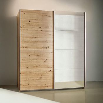 Subito Artisan Oak 181cm 2 Door Mirror Sliding Wardrobe