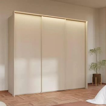 Taro Champagne 242cm 3 Door Sliding Wardrobe