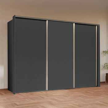 Taro Graphite 301cm 3 Door Sliding Wardrobe