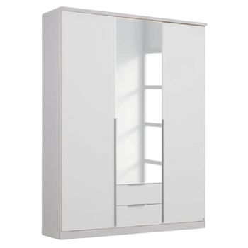 Texas Alpine White 136cm 3 Door Combi Wardrobe