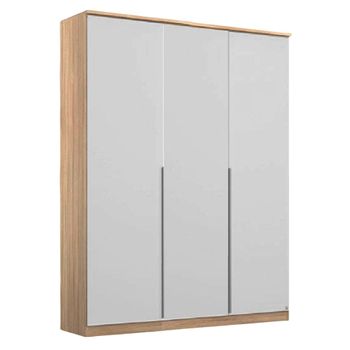 Texas Sonoma Oak and Alpine White 136cm 3 Door Wardrobe