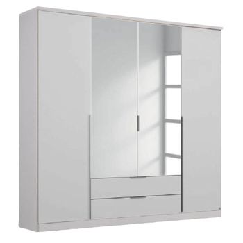 Texas Alpine White 181cm 4 Door Combi Wardrobe