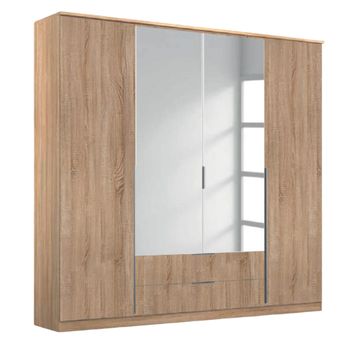 Texas Sonoma Oak 181cm 4 Door Combi Wardrobe