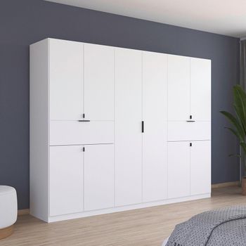 Ticao Alpine White 271cm 10 Door Wardrobe