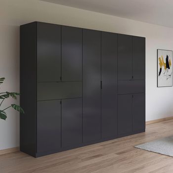 Ticao Metallic Dark Grey 271cm 10 Door Wardrobe