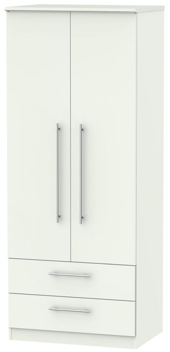 Sherwood Double Porcelain 2 Door 2 Drawer Wardrobe