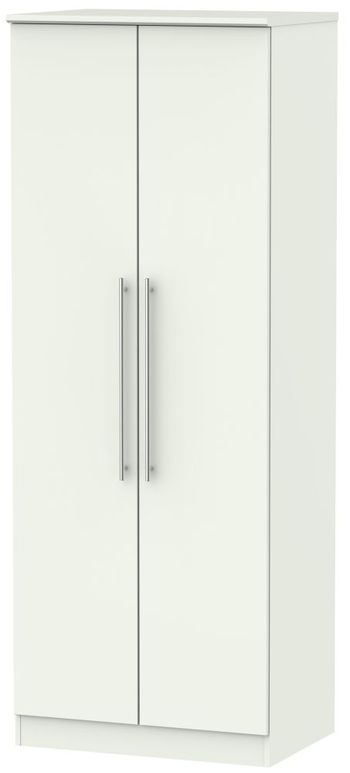 Sherwood Porcelain 2 Door Tall Plain Wardrobe