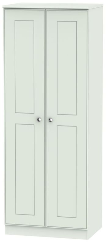 Victoria Grey 2 Door Tall Plain Wardrobe