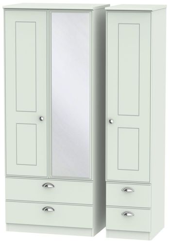 Victoria Grey 3 Door 1 Mirror Combi Wardrobe