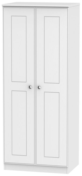 Victoria White 2 Door Plain Wardrobe