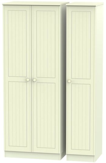 Warwick Cream 3 Door Wardrobe