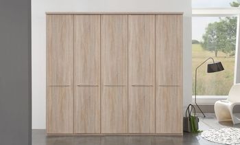 Dakar 2 Rustic Oak 5 Door Wardrobe