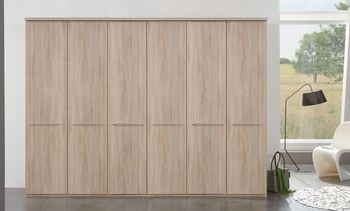 Dakar 2 Rustic Oak 6 Door Wardrobe