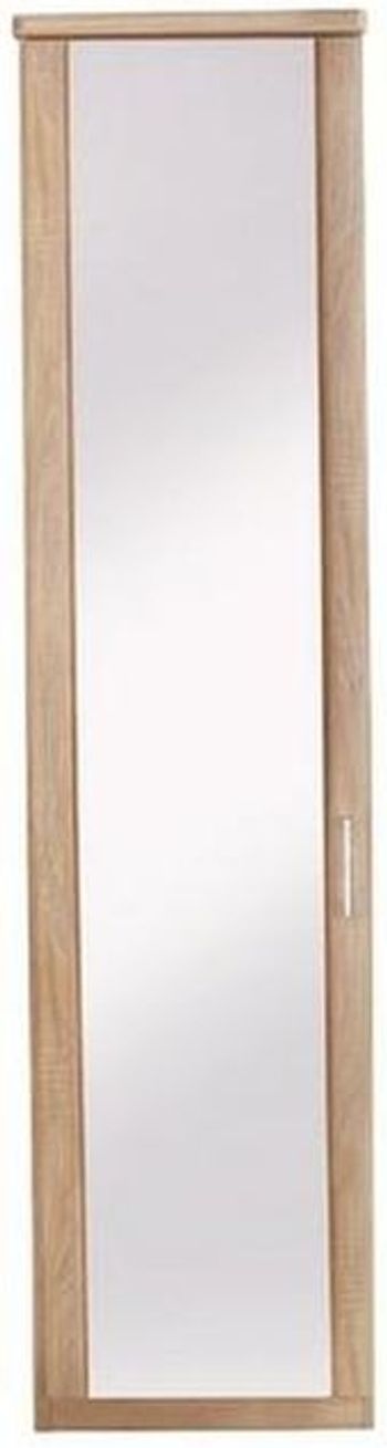 Luxor 3+4 Rustic Oak Single Mirror Door 1 Door Lh Wardrobe