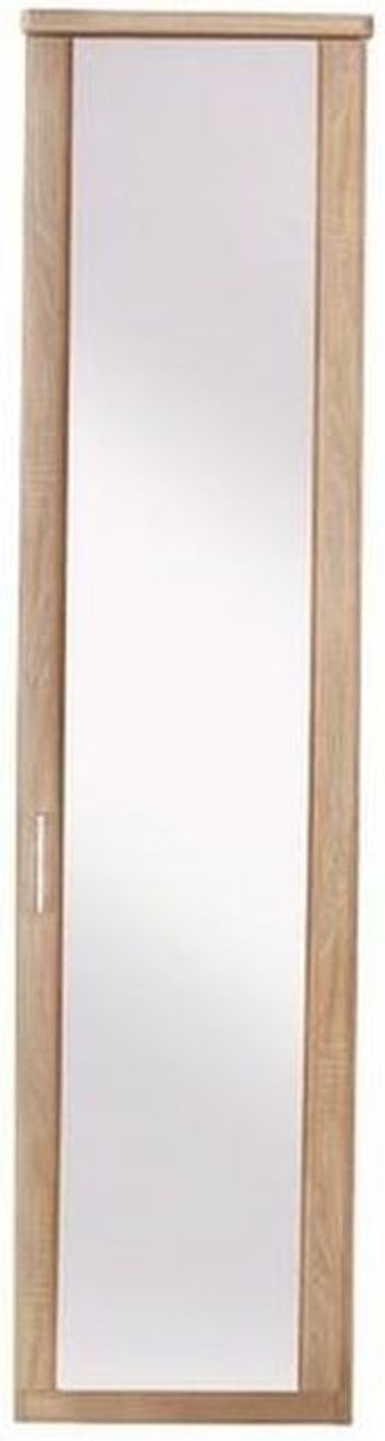 Luxor 3+4 Rustic Oak Single Mirror Door 1 Door Rh Wardrobe