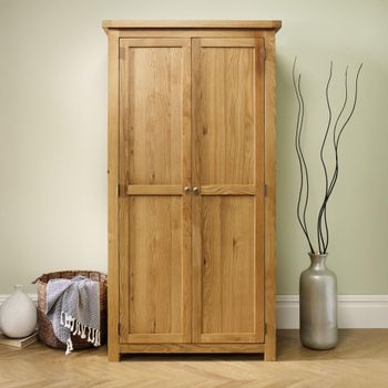 Woburn Rustic Oak 2 Door Wardrobe