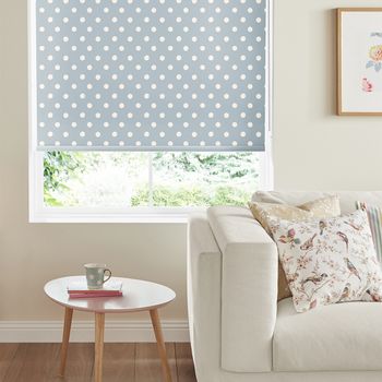 Cath Kidston Roller Blind Button Spot Blue