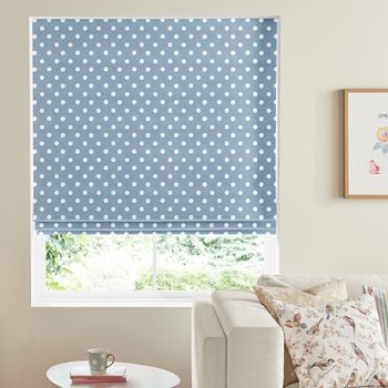 Cath Kidston Roman Blind Button Spot Blue