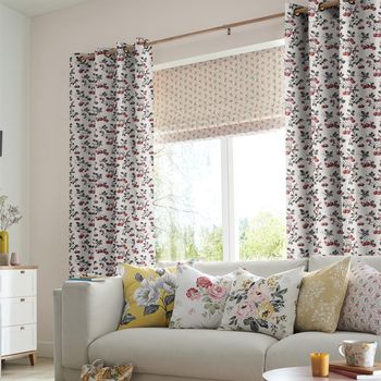 Cath Kidston Curtain Cherry Sprig Red