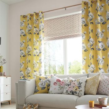Cath Kidston Curtain Wild Poppies Citrine