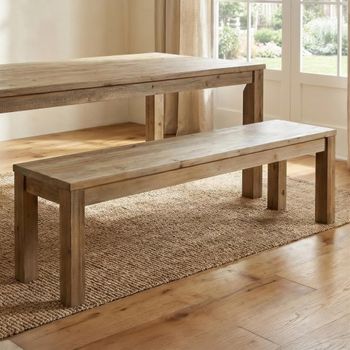 Langley Reclaimed Pine Large Dining Bench