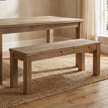 Langley Reclaimed Pine Small Dining Bench