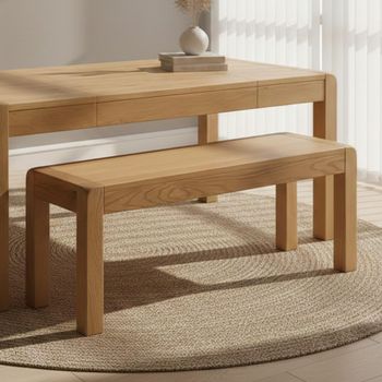 Curve Oak Large Dining Bench